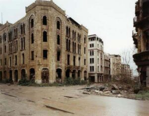 Downtown Beirut, during the civil war